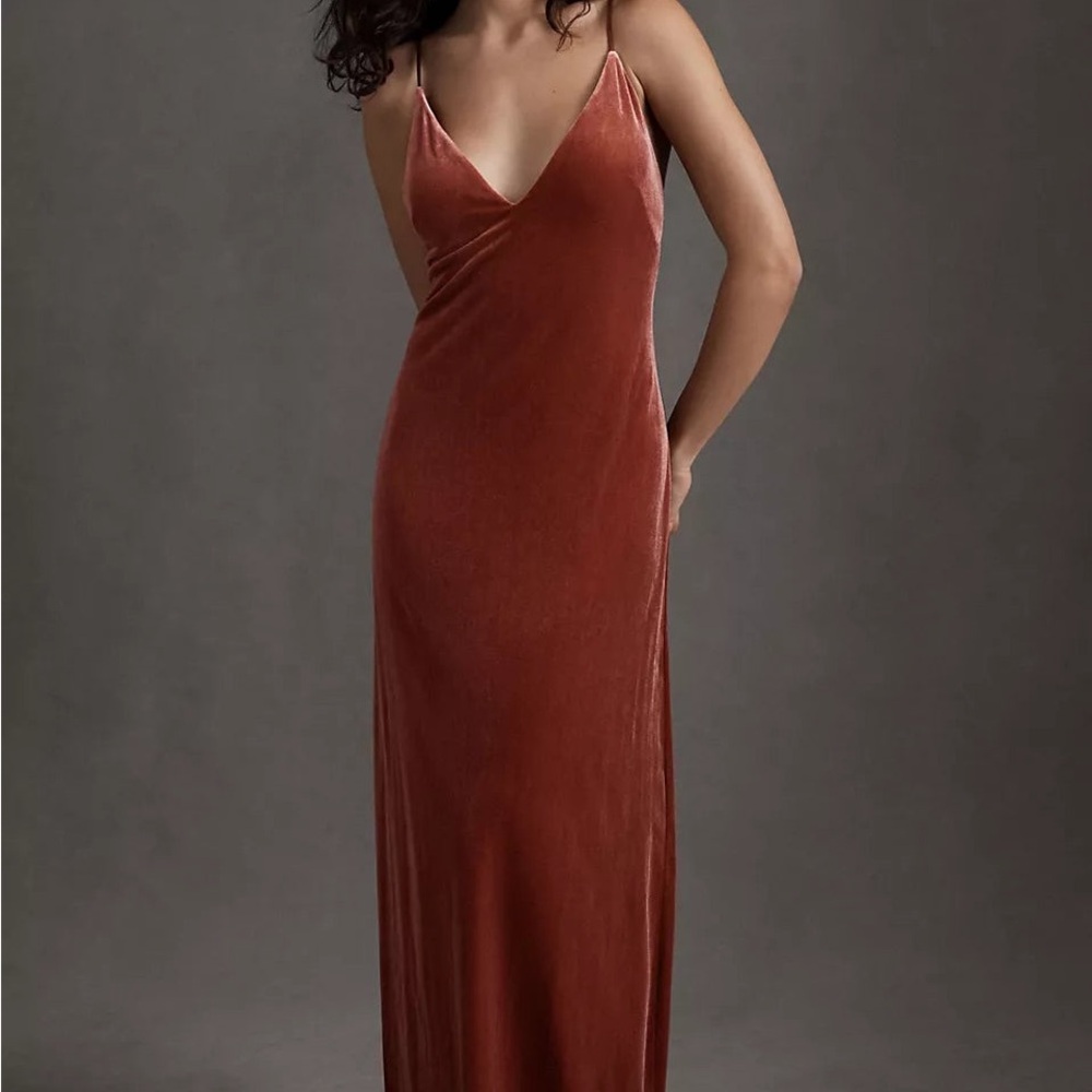 Jenny Yoo Stretch Velvet Sabrina Dress